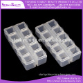 Nail Art 12 Empty Compartment Plastic Storage Box Earring Jewelry Case Container Sewing box